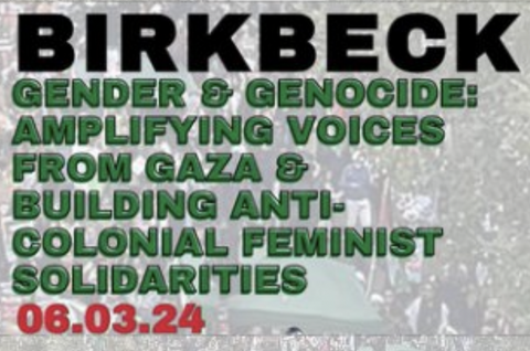 Except Palestine: Gender and Genocide - Amplifying Voices from Gaza and Building Anti-Colonial Feminist Solidarities 